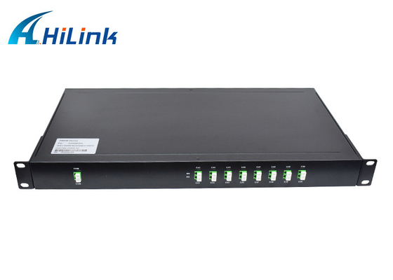 2x8CH DWDM MUX DEMUX 1U 19 '' रैक LC/APC C43-C50 चैनल DWDM डिवाइस ऑप्टिकल उपकरण