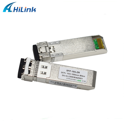 हॉट प्लगेबल 10G SFP+ ट्रांसीवर SMF 80KM ZR 1550nm SFP ईथरनेट मॉड्यूल