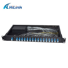 LC / UPC 16ch CwDM ऑप्टिकल Mux Demux 1U रैक माउंट डुअल फाइबर 1310nm ~ 1610nm