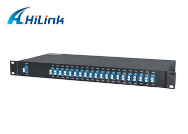 40CH AAWG DWDM मॉड्यूल MUX DEMUX सिंगल फाइबर 0.7m लंबाई C21-C60 LC / UPC कनेक्टर