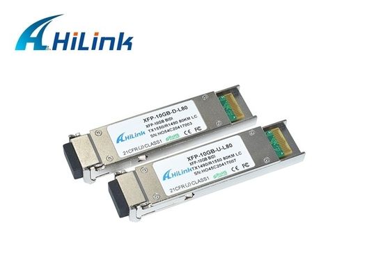 80km BIDI XFP 10G मॉड्यूल Sfp फाइबर ट्रांसीवर LC TX1490nm