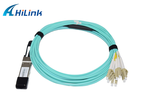 40G QSFP+ से 8x LC कनेक्टर्स सक्रिय ऑप्टिक केबल 5M AOC VCSEL Array