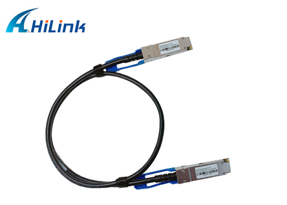 QSFP MSA डायरेक्ट अटैच कॉपर केबल 26AWG पैसिव ट्विनैक्स HILINK QSFP56-200G-PCU1M