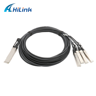 FCC DAC पैसिव कॉपर केबल 56Gbps PAM4 1M 2M 3M QSFP56 से 4X50G SFP56